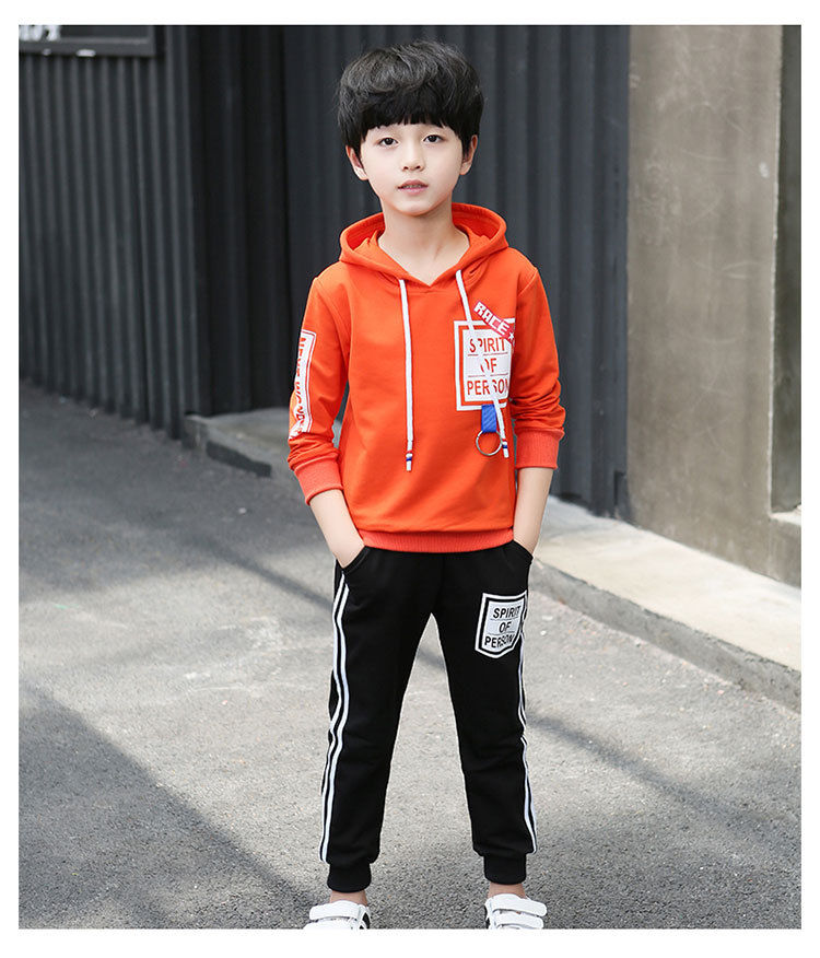 2017秋季新款套装男童韩版长袖圆环两件套中大儿童套装童装