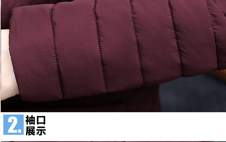 2017冬季新款棉服女 中长款韩版修身棉袄棉衣外套女冬