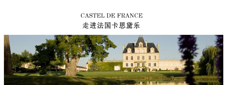 法国原瓶进口干红 CASTEL玛茜红葡萄酒 红酒单支木盒装