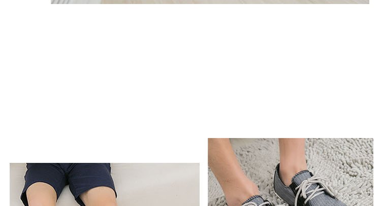 Mr.benyou2014新款特价平跟格子透气编织绕带男鞋子帆布鞋休闲鞋蓝色H115-d31