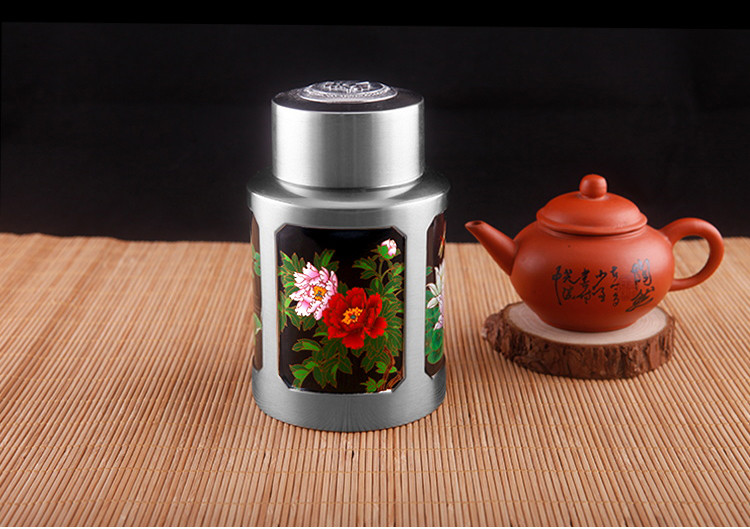 雅特丽不锈钢茶叶罐茶罐茶叶盒茶盒保鲜罐密封罐储物罐茶叶包装盒