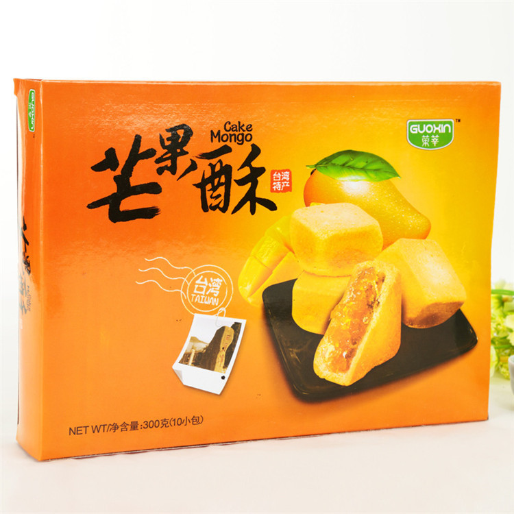 正品台湾进口 菓莘芒果酥 纯手工糕点零食特产300g