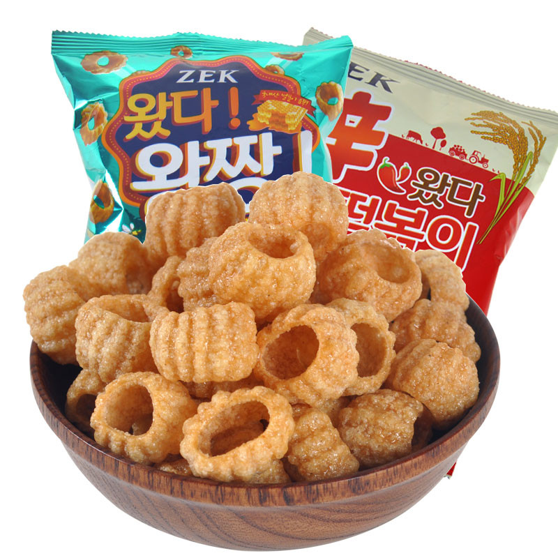韩国原装进口ZEK辣炒年糕条 蜂蜜脆脆乐85g组合装零食品膨化食品小吃