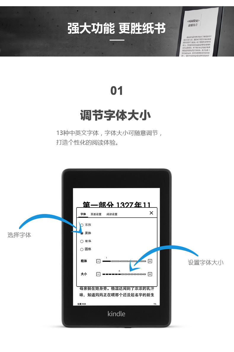 亚马逊Kindle Paperwhite电子书阅读器