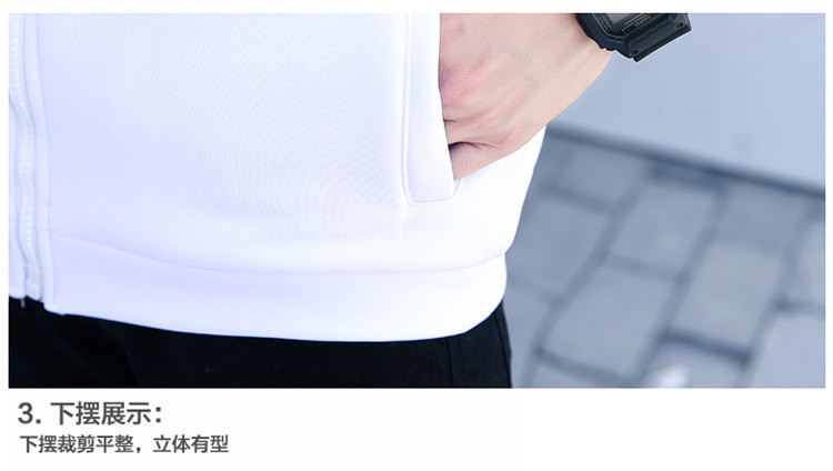 维杰斯 2018春装新款男装  潮 男士韩版都市时尚休闲开衫夹克拼色棒球领短款夹克男外套