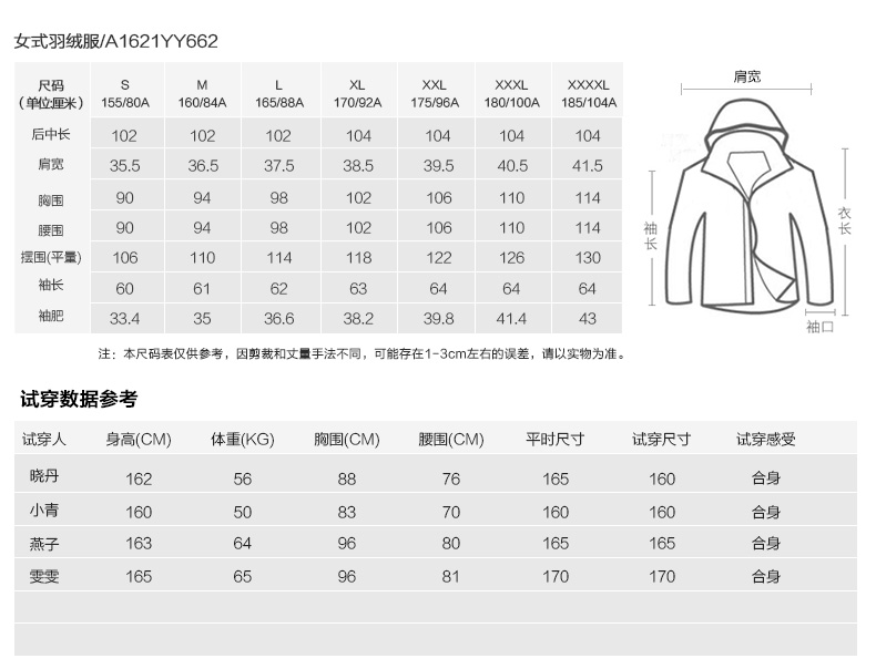 雪中飞 雪中飞2017新款羽绒服女中长款连帽加大超轻保暖外套A1621YY662