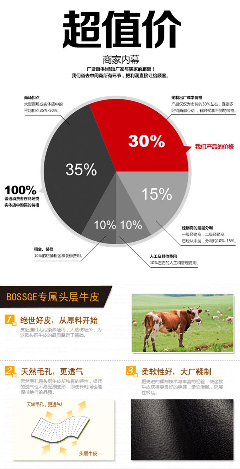 波士格包邮进口头层牛皮韩版新款真皮压纹编织复古撞色手提单肩休闲包男包