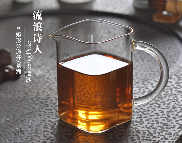 手工耐热玻璃 有把茶杯 250ml 玻璃杯