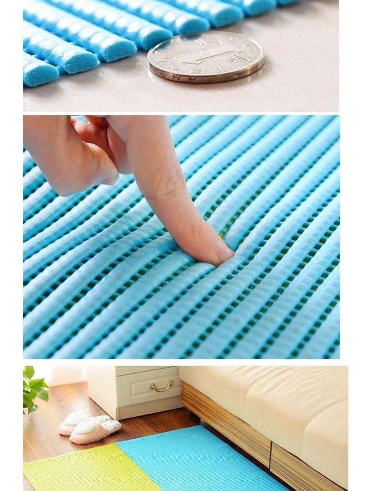 普润 可裁剪加厚防水发泡PVC防滑地垫橱柜垫 客厅卧室浴室进门垫子（44*68）颜色随机。