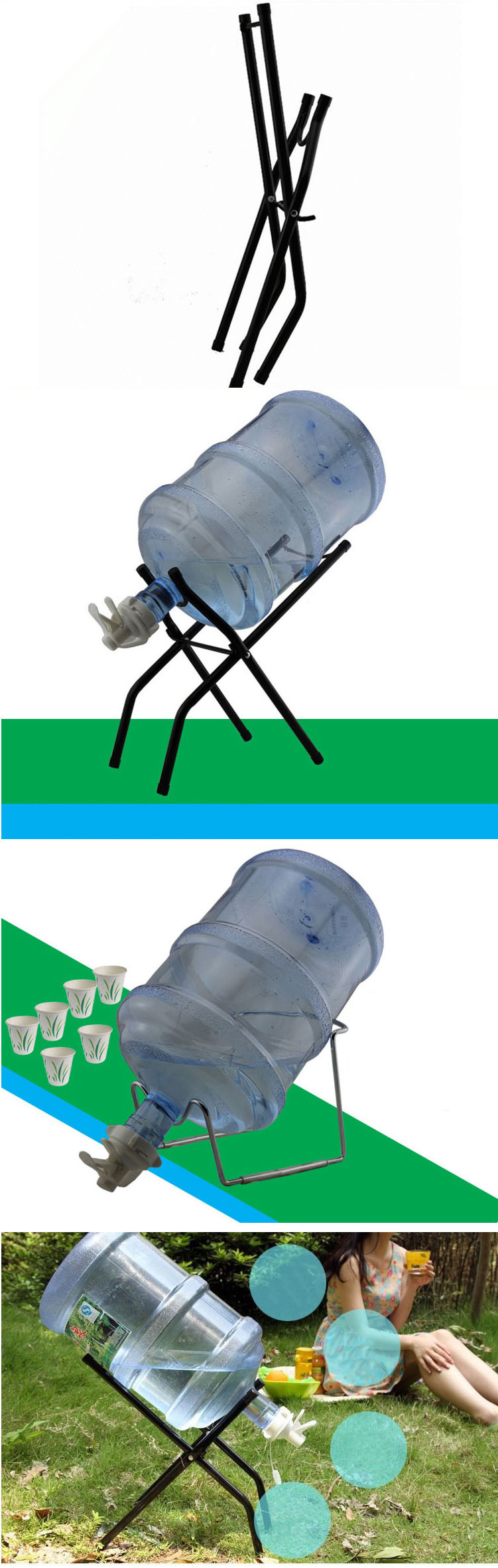 桶装水压水器 吸水器 折叠支架 饮水机压水泵 抽水器矿泉大桶水倒置吸抽 倒置折叠钢架 。