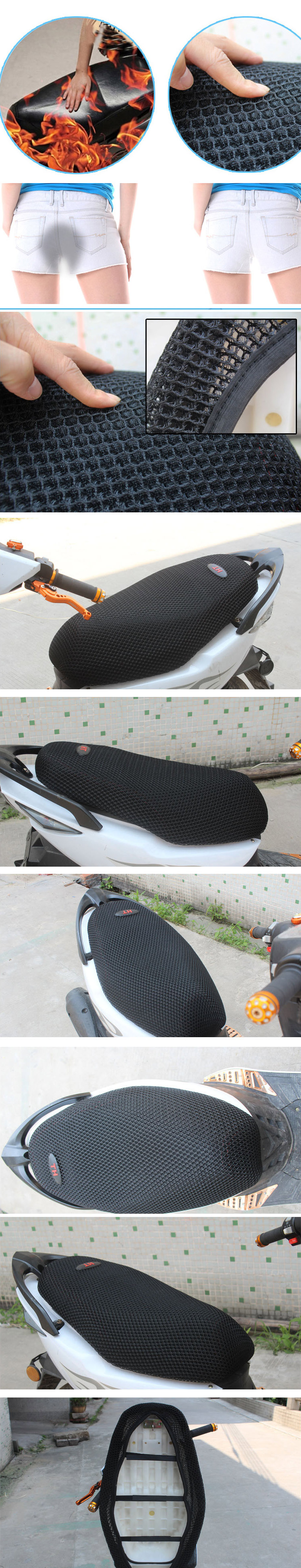 耀点100 夏季通用坐垫透气电动车踏板车摩托车坐垫套防晒防水座套。