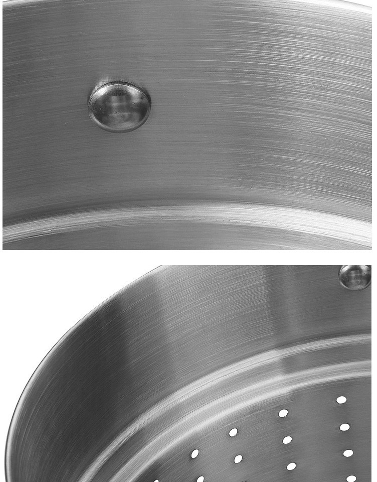 德世朗优质不锈钢复底双层多用营养蒸汤锅DSL-D022