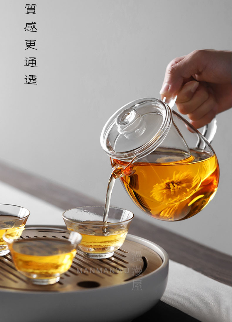 玻璃茶壶家用全玻璃泡茶壶茶具冲茶器大号企鹅壶500ml花茶壶茶具