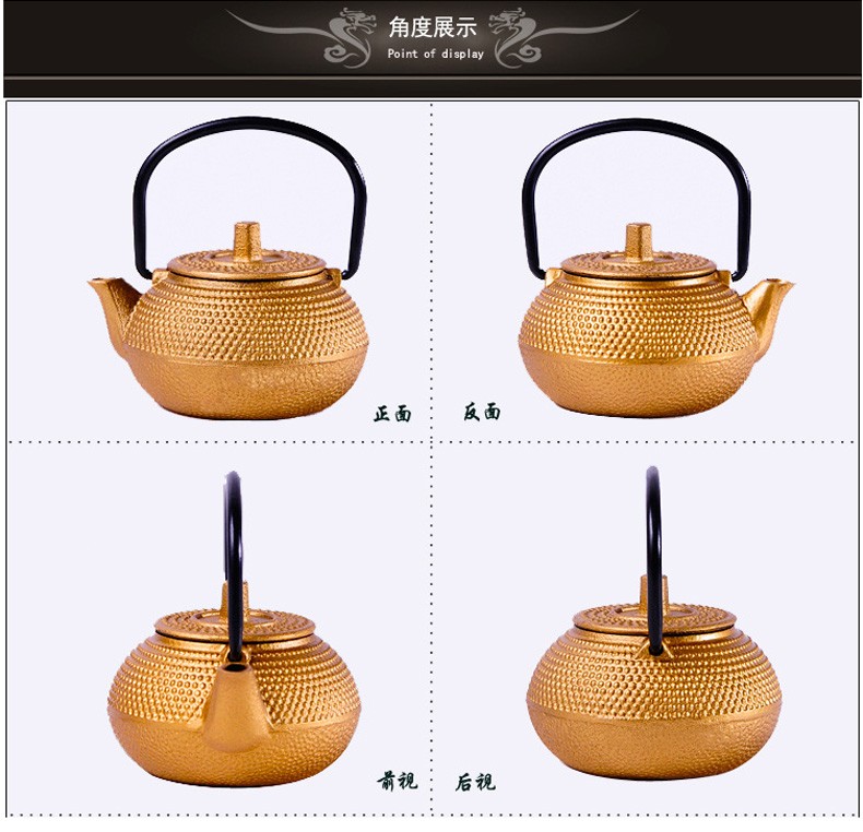 迷你50ML铁壶仿日本铸铁茶壶小金壶功夫茶具茶宠铸铁壶迷你茶壶掌心壶煮茶器电陶炉茶炉功夫茶具套装煮茶