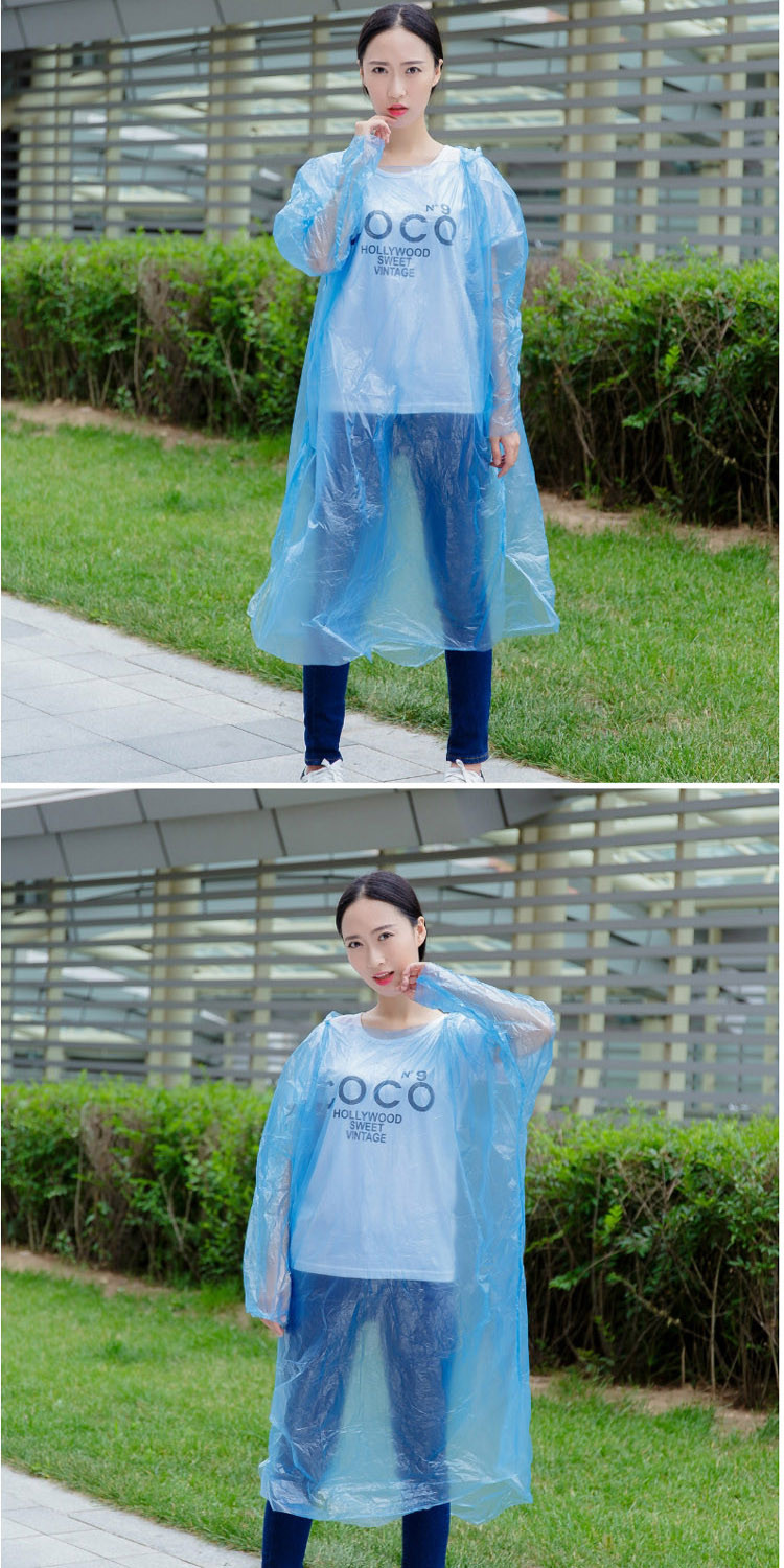 4个装成人儿童加厚一次性雨衣单人徒步雨衣套装男女通用便携户外雨披