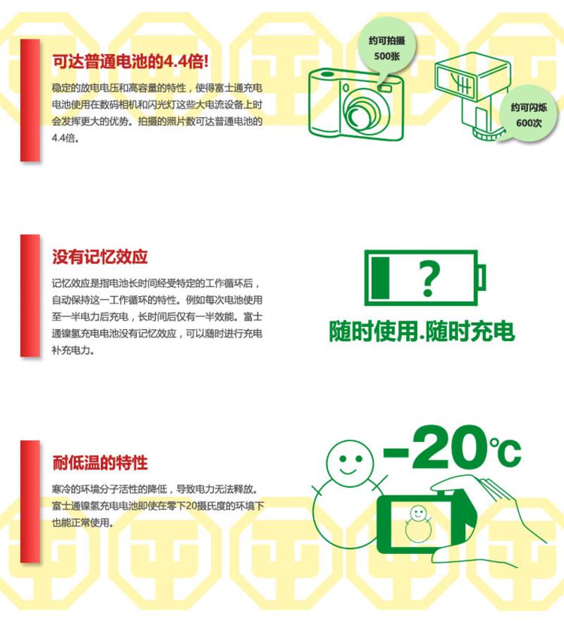 富士通（Fujitsu）原装镍氢充电电池2100次循环充电5号4节装