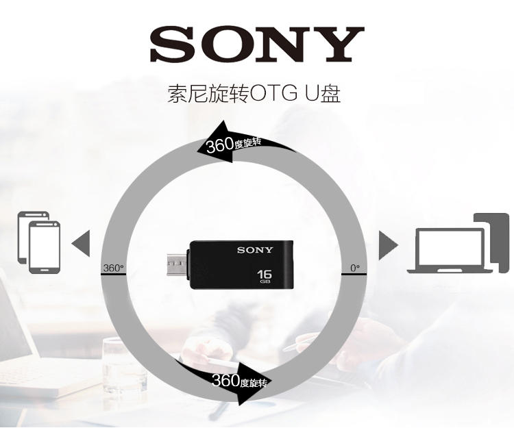 索尼手机u盘16g otg电脑两用优盘 USM16SA2迷你双插头u盘16g通用