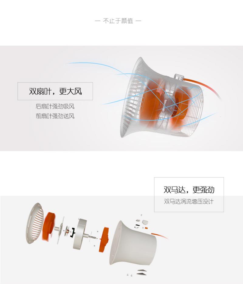 倍思USB迷你小风扇可充电台式静音便携随身大风床上学生宿舍风扇