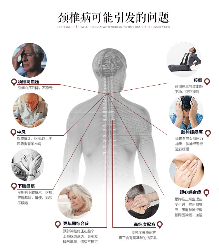 华智 纯棉粗布荞麦圆柱枕颈椎保健枕