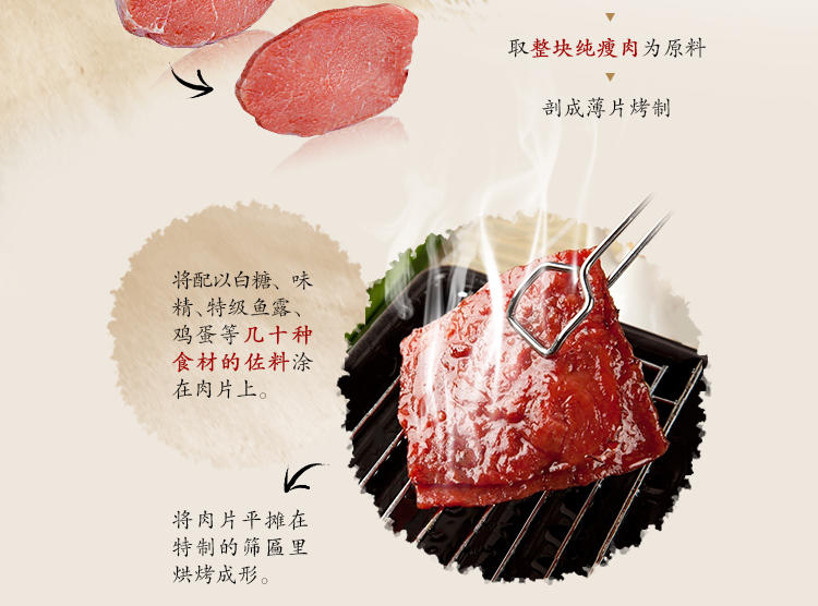 猪炭长猪肉脯排酸肉粒原味香辣芝麻新加坡炭烤风味80g含10片