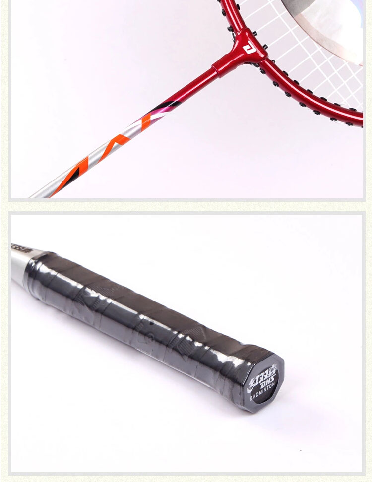红双喜 新款E系列2支装初级羽毛球拍双拍 送球/拍套 MX101
