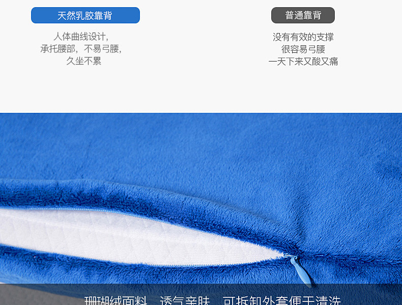 Laytex 乐泰思 泰国天然乳胶护腰靠垫 办公室靠垫 家用靠垫