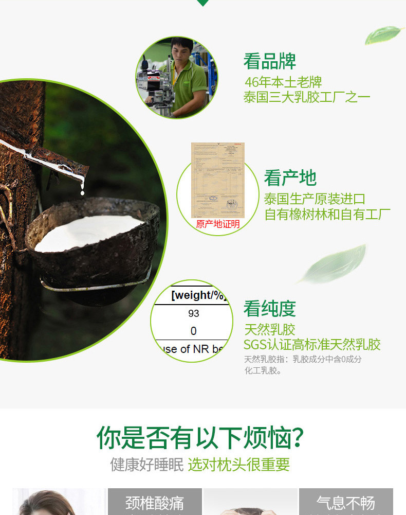 Laytex 泰国原装进口乳胶枕 TPXC    护颈颗粒按摩高枕 大号