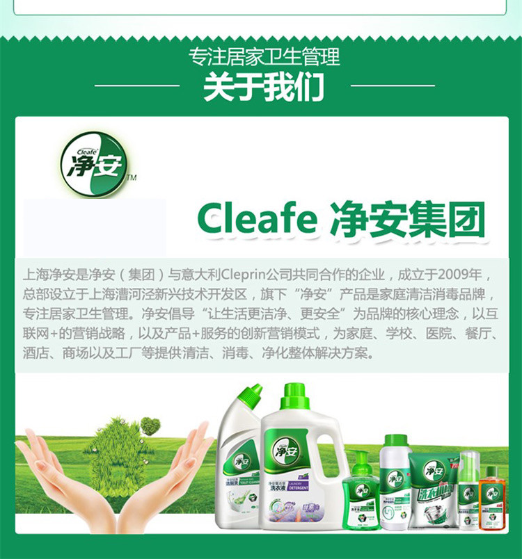 【预售】净安(cleafe) 马桶自动清洁剂(蓝泡泡)松木香50g*6