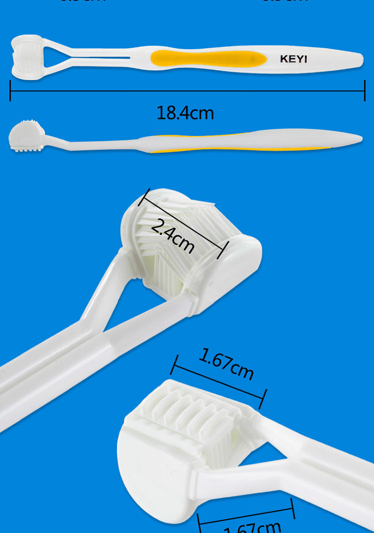 珂宜(KEYI)3D纳米细柔三面牙刷6支套装牙刷成人舒敏呵护按摩清洁