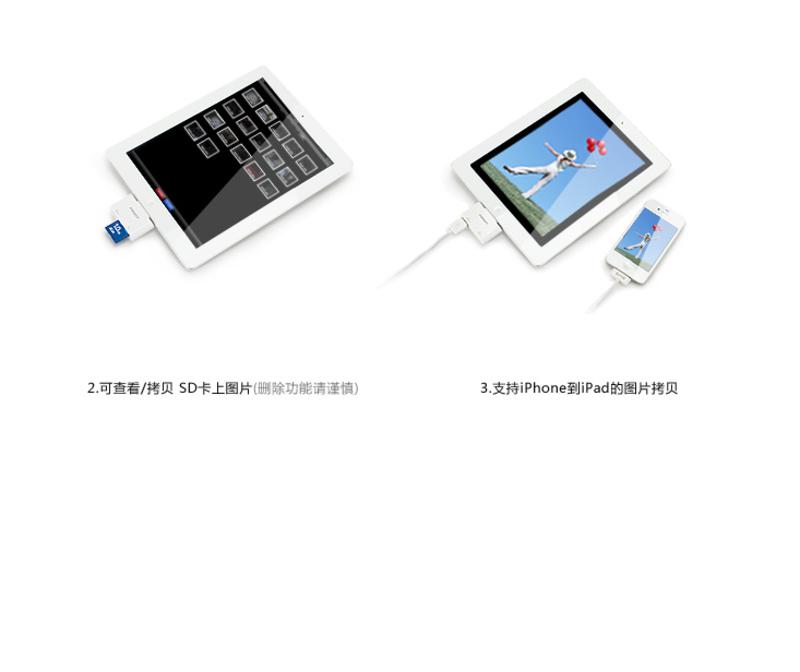 Pisen/品胜 苹果iPad2 ipad3 Camera Connection Kit 相机连接套