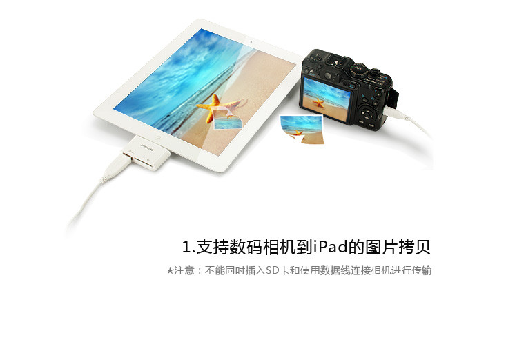 Pisen/品胜 苹果iPad2 ipad3 Camera Connection Kit 相机连接套