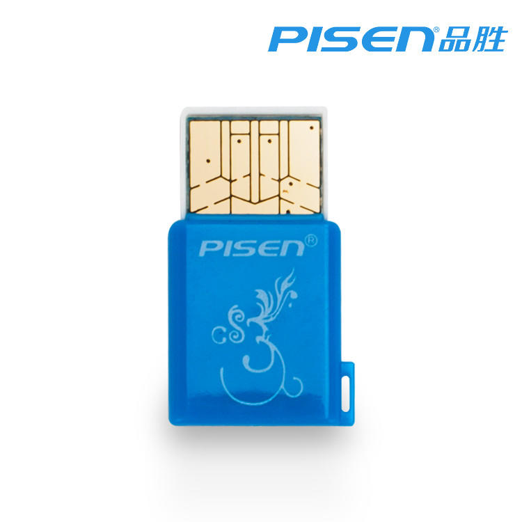 Pisen/品胜 TF（micro SD） 读卡器USB2.0 秀甲迷你小巧 带挂绳 手机内存卡适用