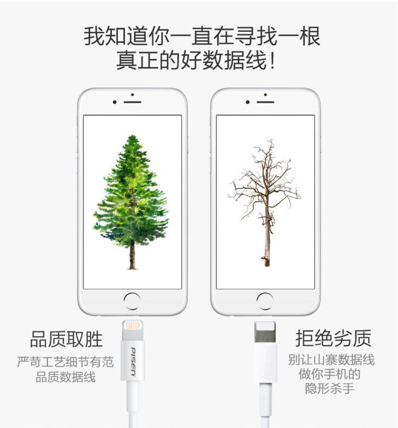 品胜 苹果iphone7/6/6plus/Ipad mini 1.5米数据线+双USB充电器套装