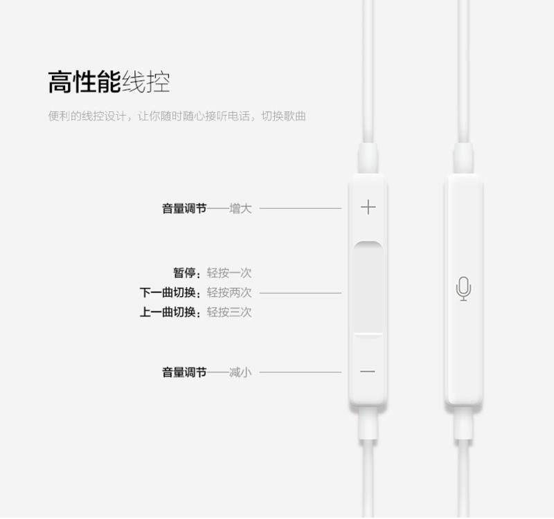 wopow/沃品 EM205 iPhone6s入耳耳机线控带麦 苹果6 plus 5s 5c