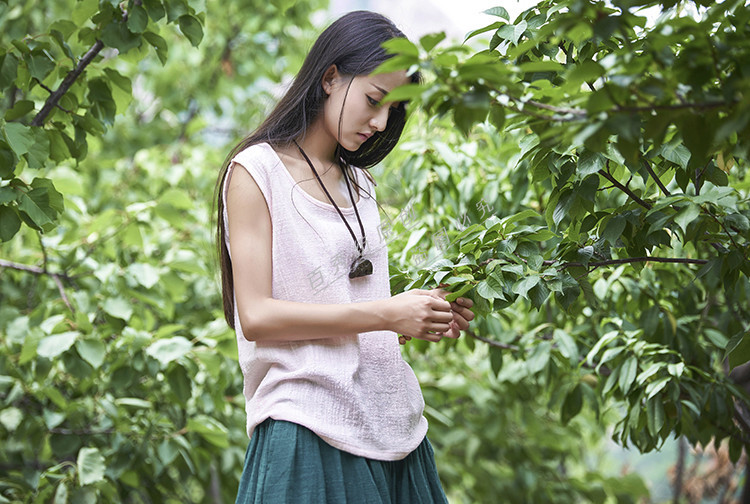 女装文艺清新简约棉麻背心半身裙BXF