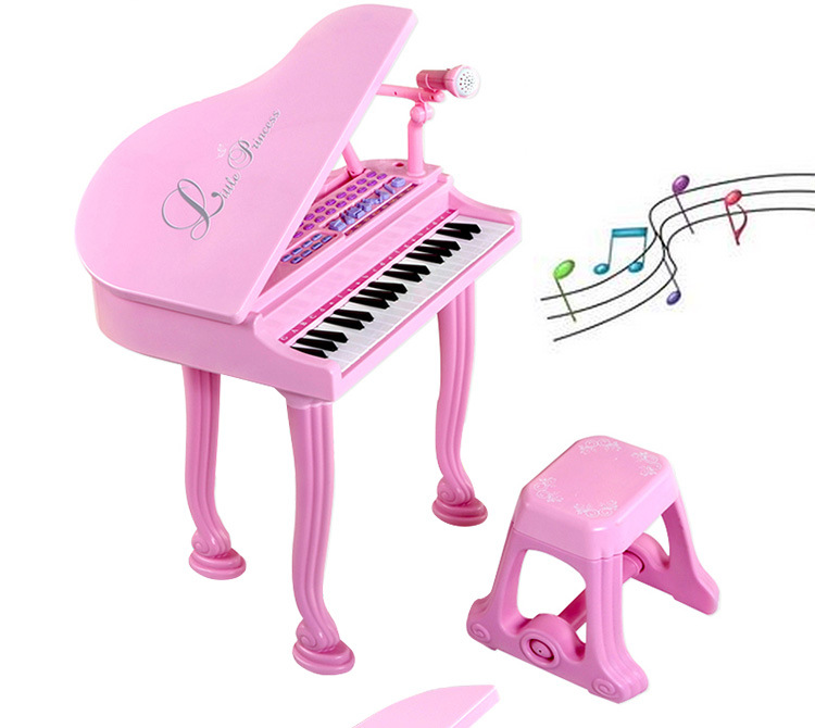 1403宝丽多功能儿童电子琴带麦克风男女孩早教音乐小钢琴益智TFWJ