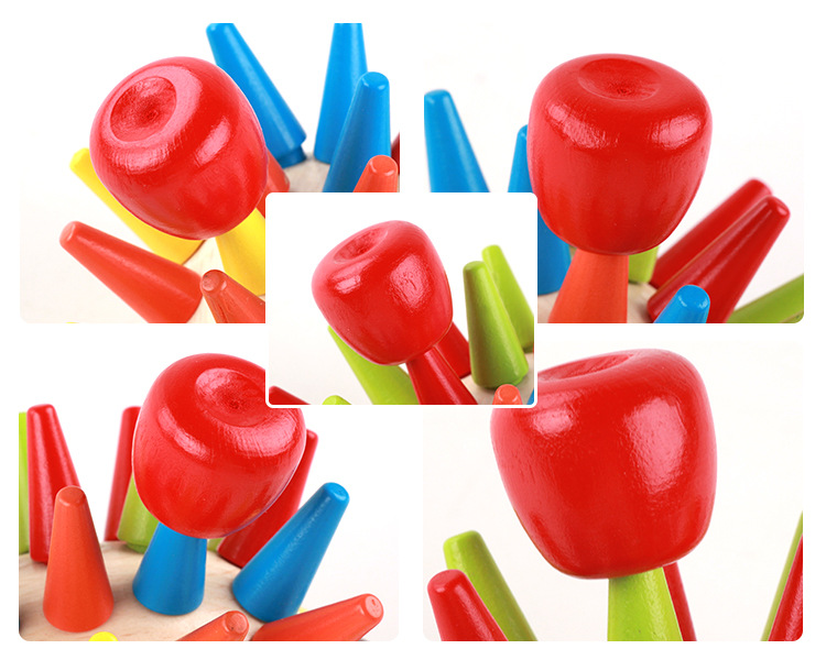 DIY磁性多彩刺猬拼插玩具 DN02木制搭建积木儿童早教2-3-5岁0.3  MGWJ