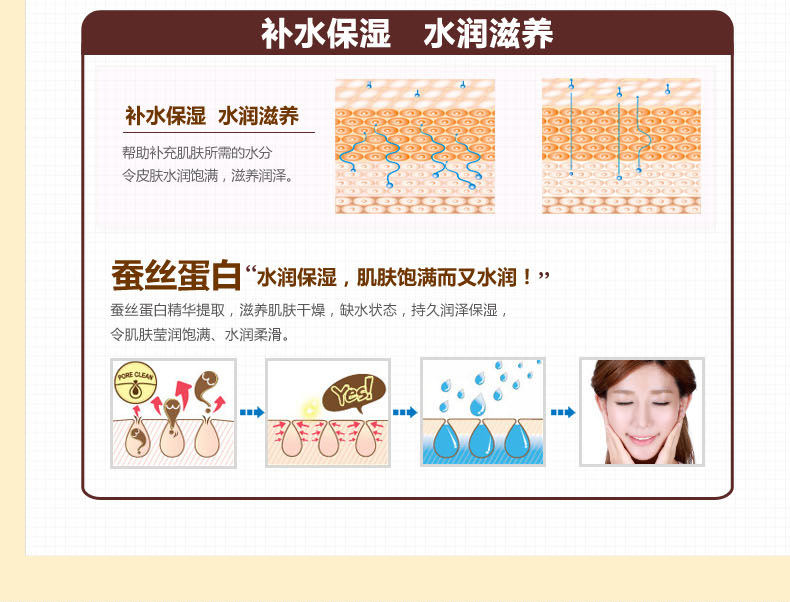 泊泉雅蚕丝蛋白护肤品套装 补水保湿控油收缩毛孔 NO.BQY3994