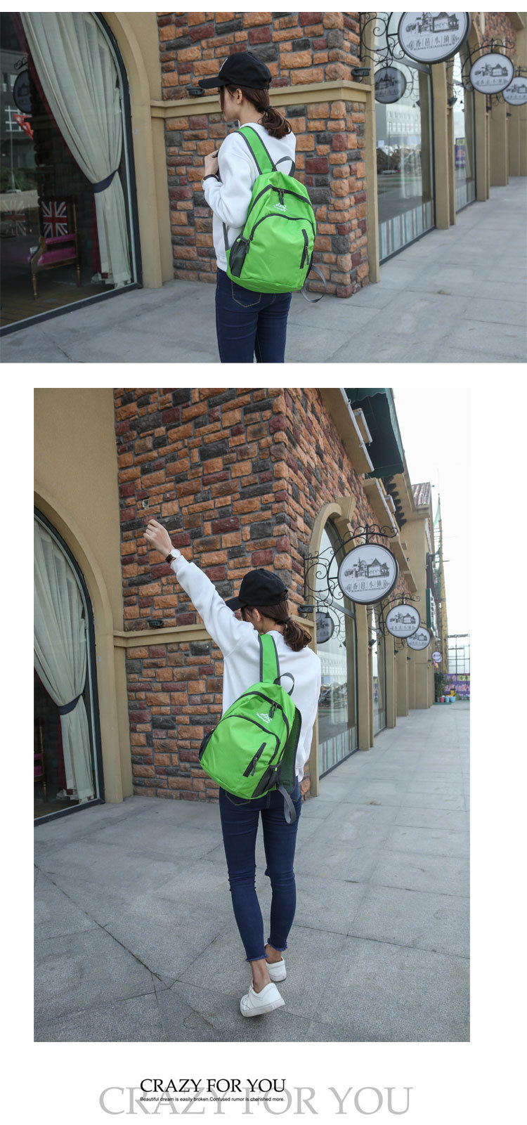 韩版防水超轻皮肤包旅行可折叠双肩包多功能便携户外运动学生背包518 JFBB