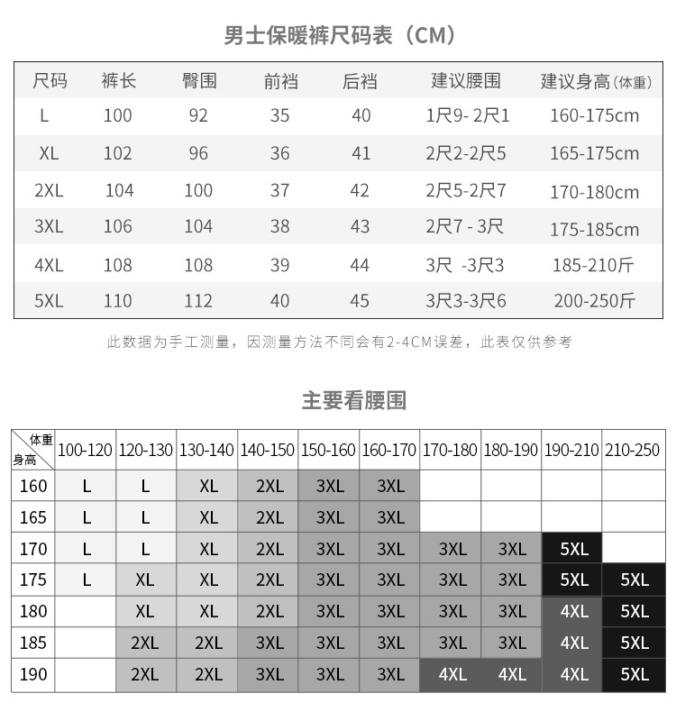 1200g保暖裤 男士4层加绒加厚护腰长护膝驼绒棉裤男6625  JHBL