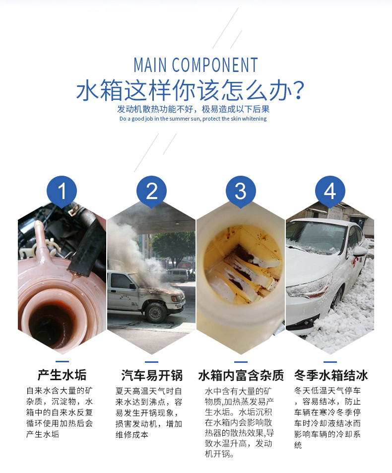 卡饰得 汽车防冻液 发动机冷却液 -25°水箱宝 2L 四季通用