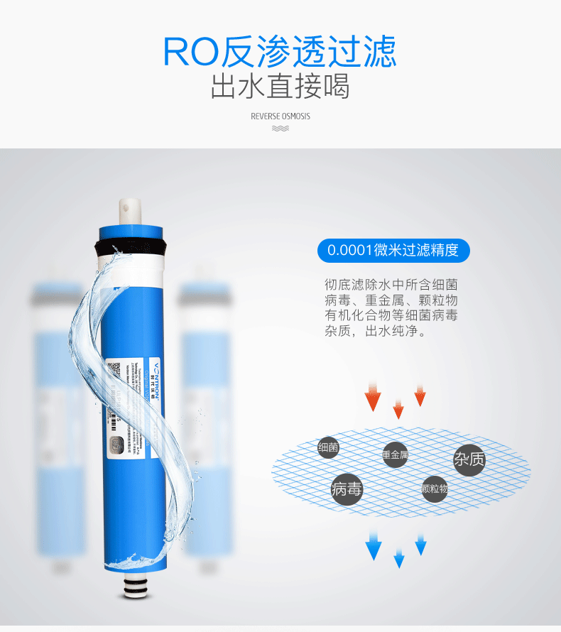 【赣州馆】Skyworth/创维 反渗透家用净水器X3 直饮纯水机