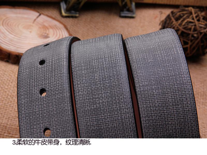 米德尔顿 男士韩版时尚商务真皮针扣皮带进口二层牛皮腰带
