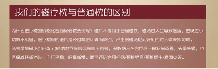 精新电脑人群专用磁铁保健枕 全棉网面单人枕48*74CM