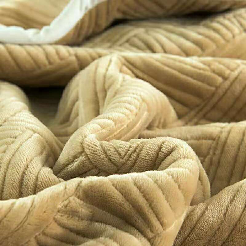 精新 秋冬加厚复合盖毯保暖盖毯绒毯单双人珊瑚绒毯180*200CM