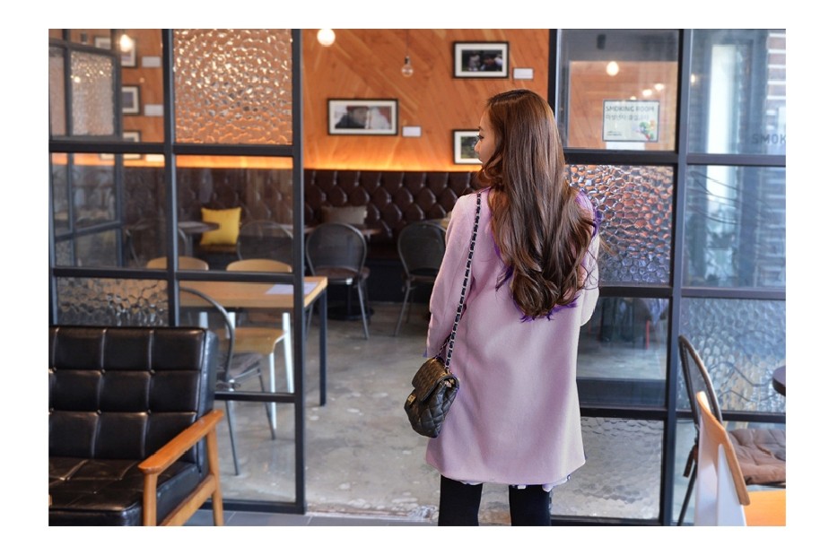 mssefn  2014韩版新款毛呢外套休闲大衣8618A-X5
