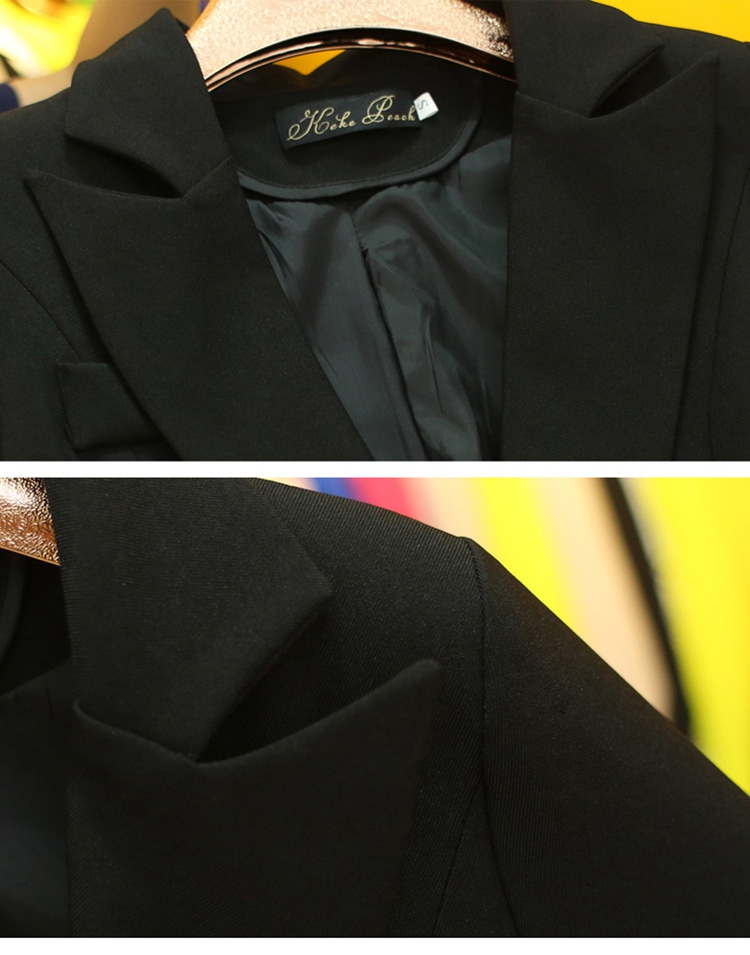 mssefn2014新款秋装一粒扣中长款女式西装 长袖宽松精品YWWM071