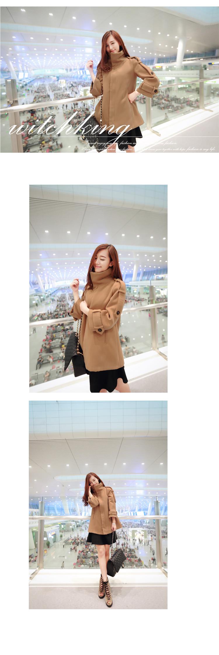 mssefn 2014秋装最新呢子大衣保暖韩版斗篷式 女士毛呢外套8615-QW10