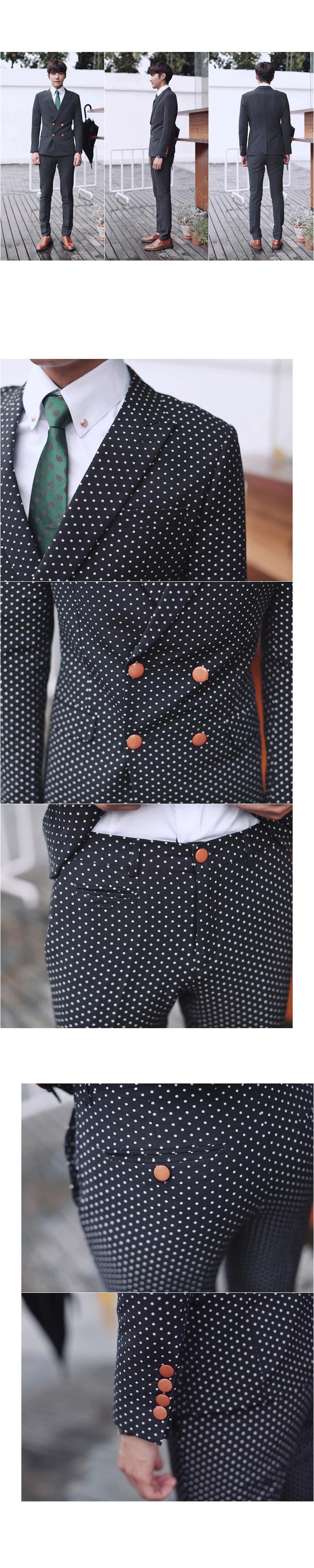 2014英伦双排扣男士韩版修身西装套装 商务休闲西服套装XZ90