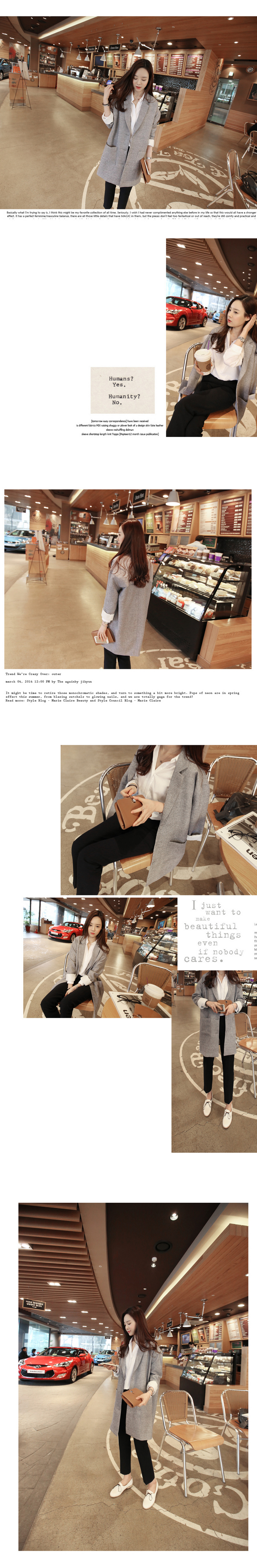 mssefn2014秋款新款韩国官网棉麻西装 休闲时尚女西装 8201-W805